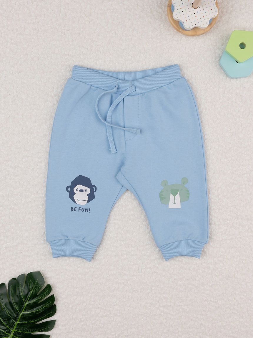 βρεφικό παντελόνι φόρμας γαλάζιο be fun για αγόρι - Prénatal
