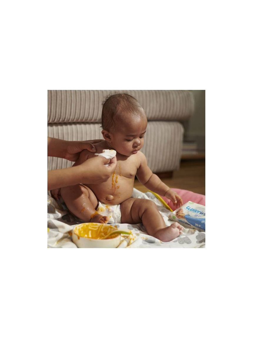 Waterwipes, 100% plastic-free άοσμα μωρομάντηλα, 99.9% νερό, πακέτο προσφοράς bio μαντηλάκια 3x48 ib/420118 - WaterWipes