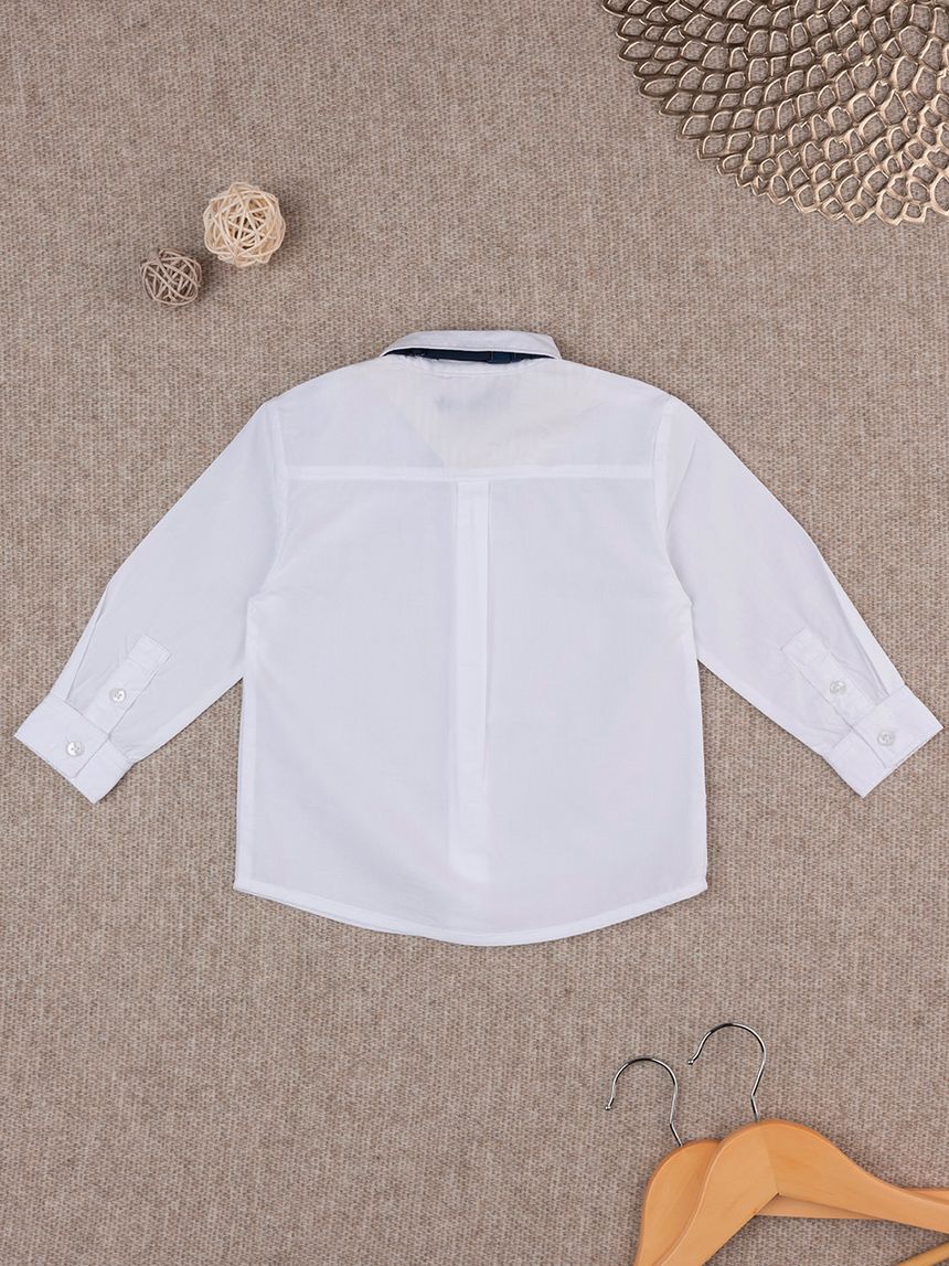 βρεφικό πουκάμισο λευκό mini car για αγόρι - Prénatal