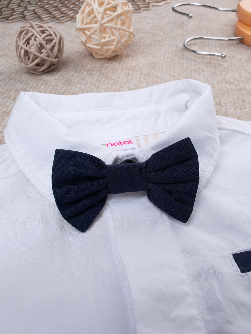 βρεφικό πουκάμισο λευκό mini car για αγόρι - Prénatal