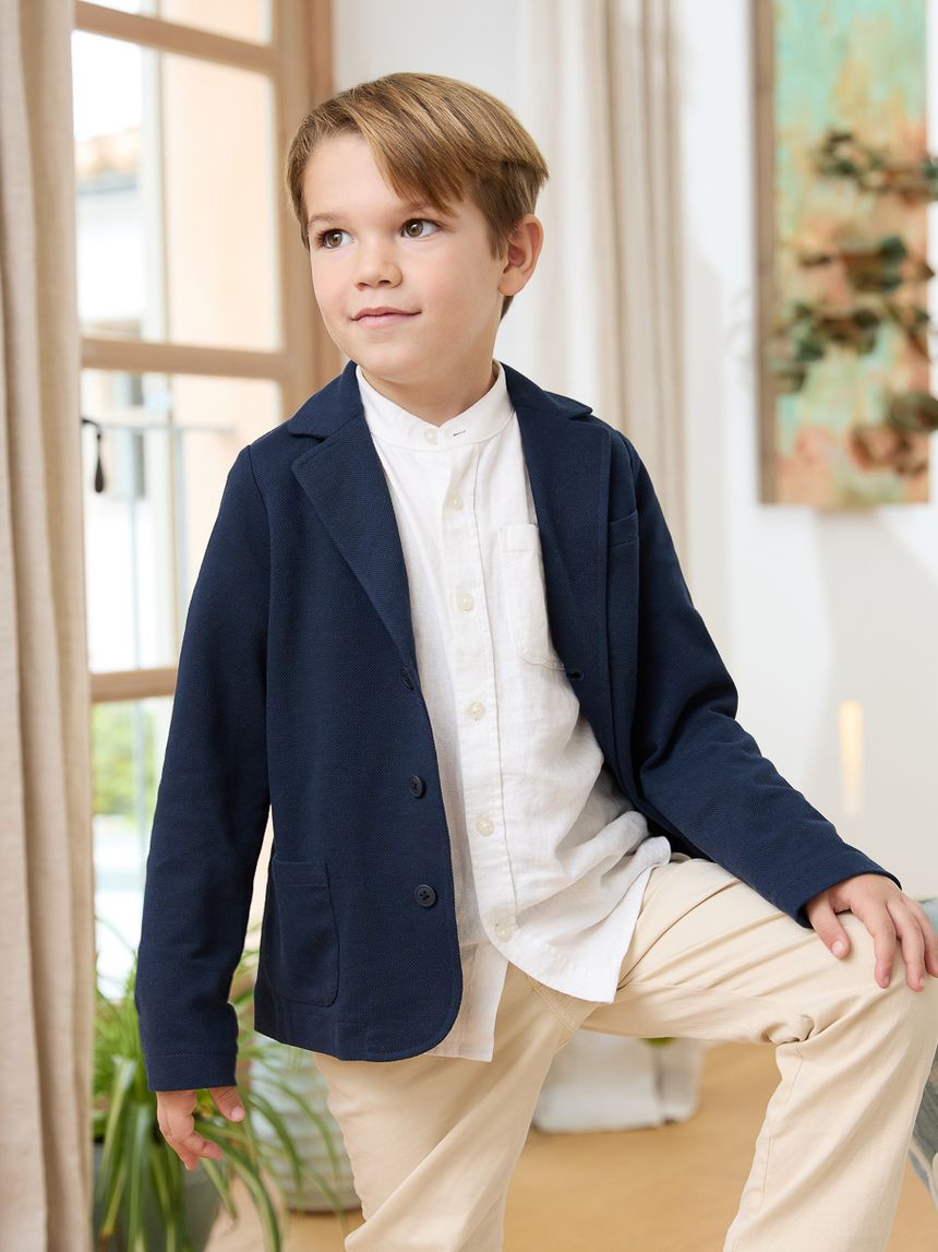 παιδικό παντελόνι twill μπεζ elegant για αγόρι - Prénatal