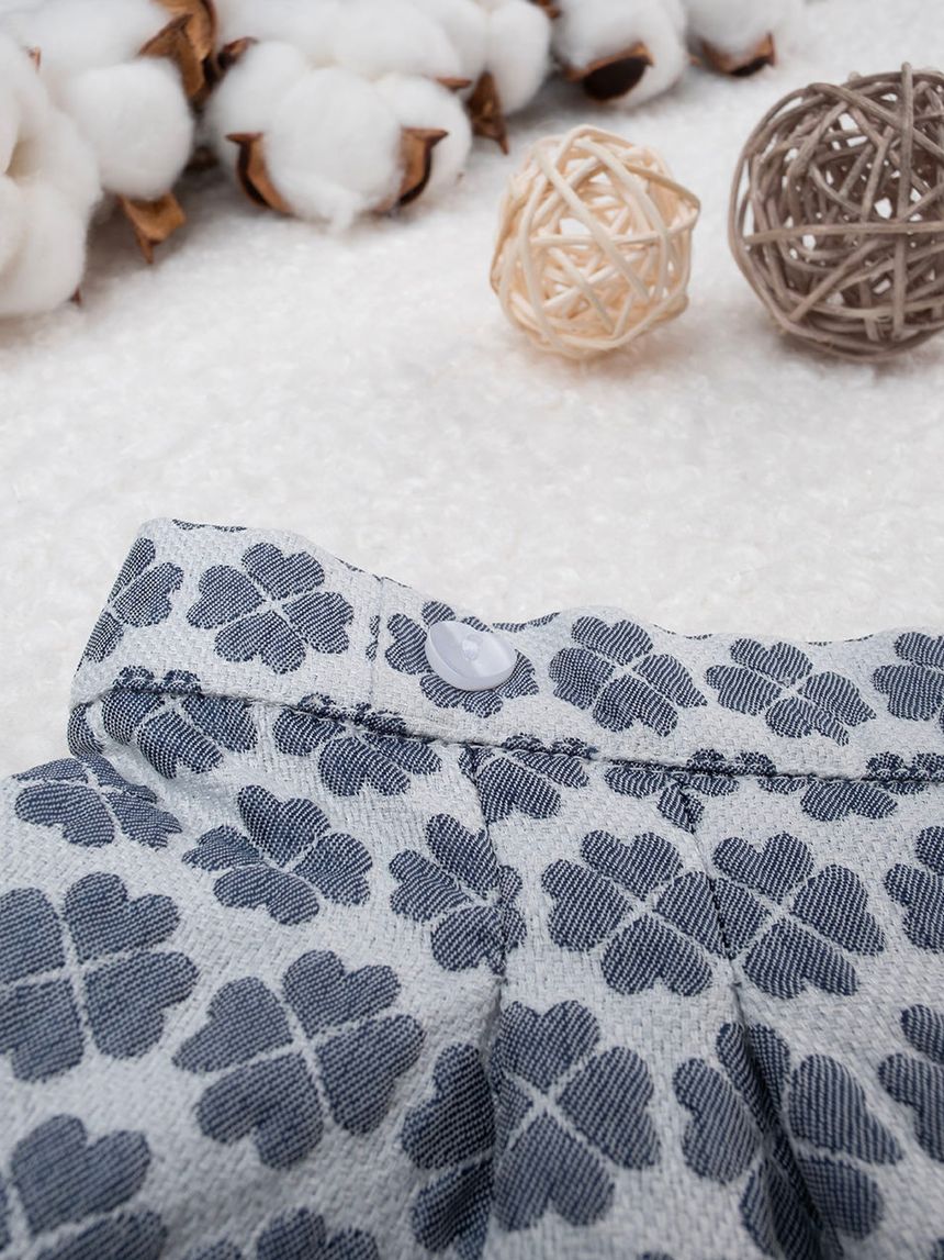 βρεφικό σορτσάκι φλοράλ μπλε/λευκό elegant για κορίτσι - Prénatal