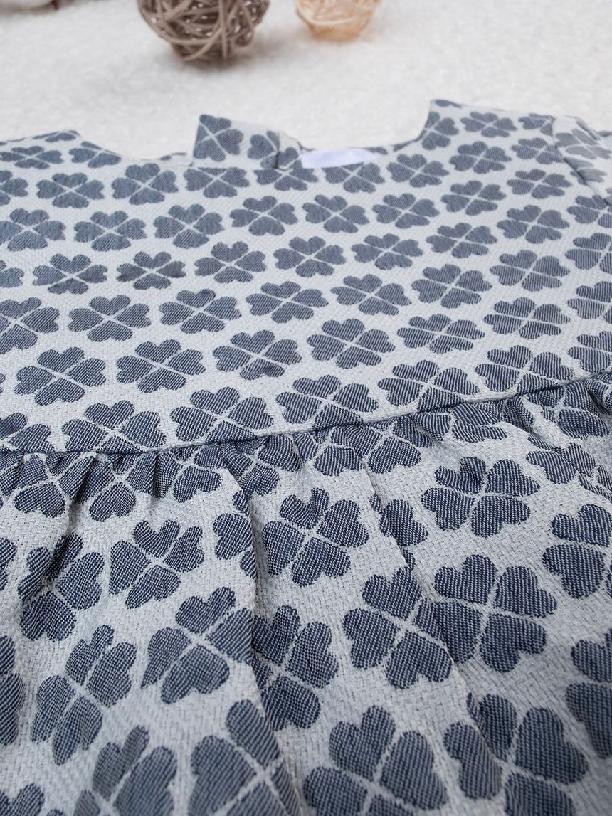 βρεφικό φόρεμα φλοράλ μπλε/λευκό elegant για κορίτσι - Prénatal