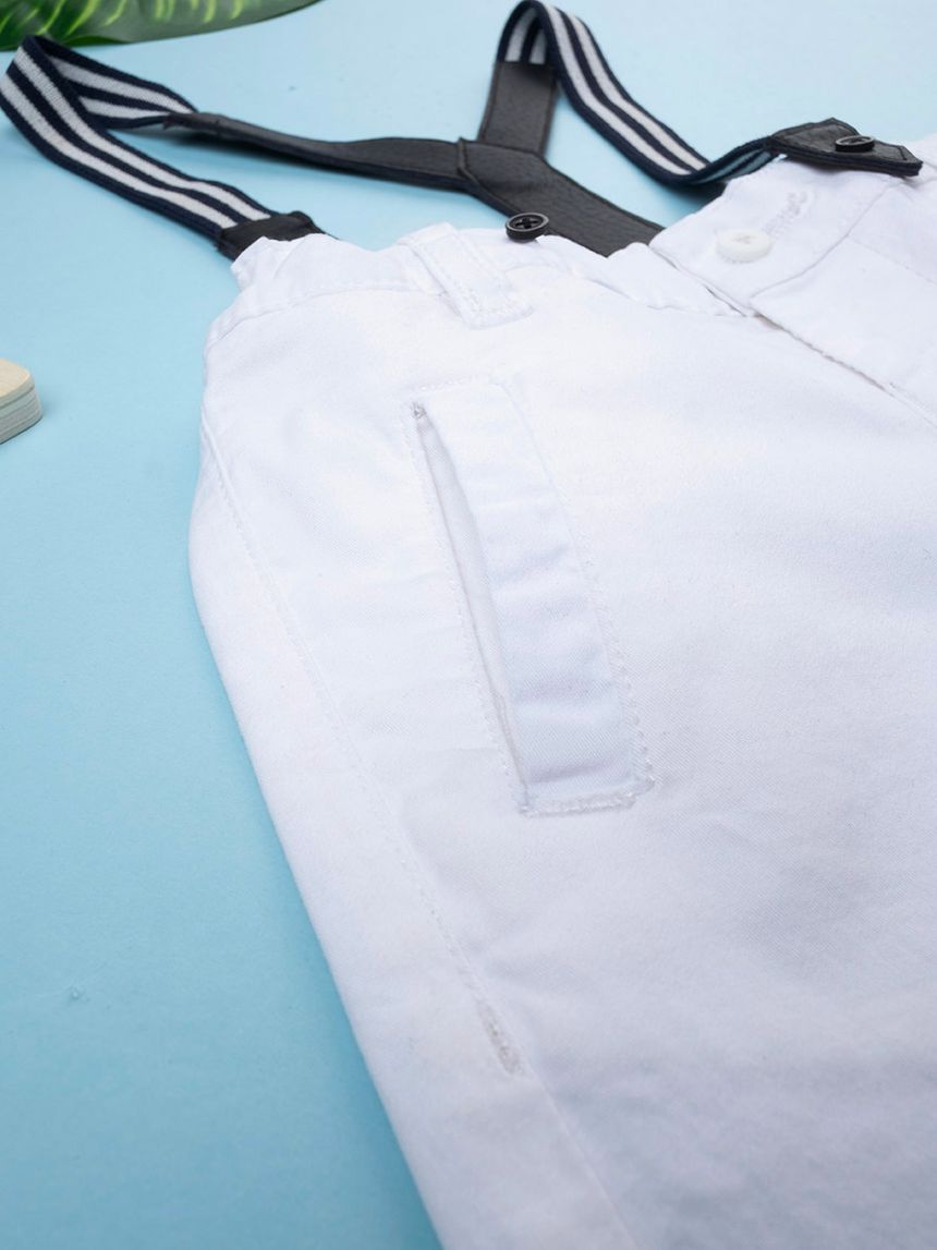 βρεφικό παντελόνι twill λευκό elegant για αγόρι - Prénatal