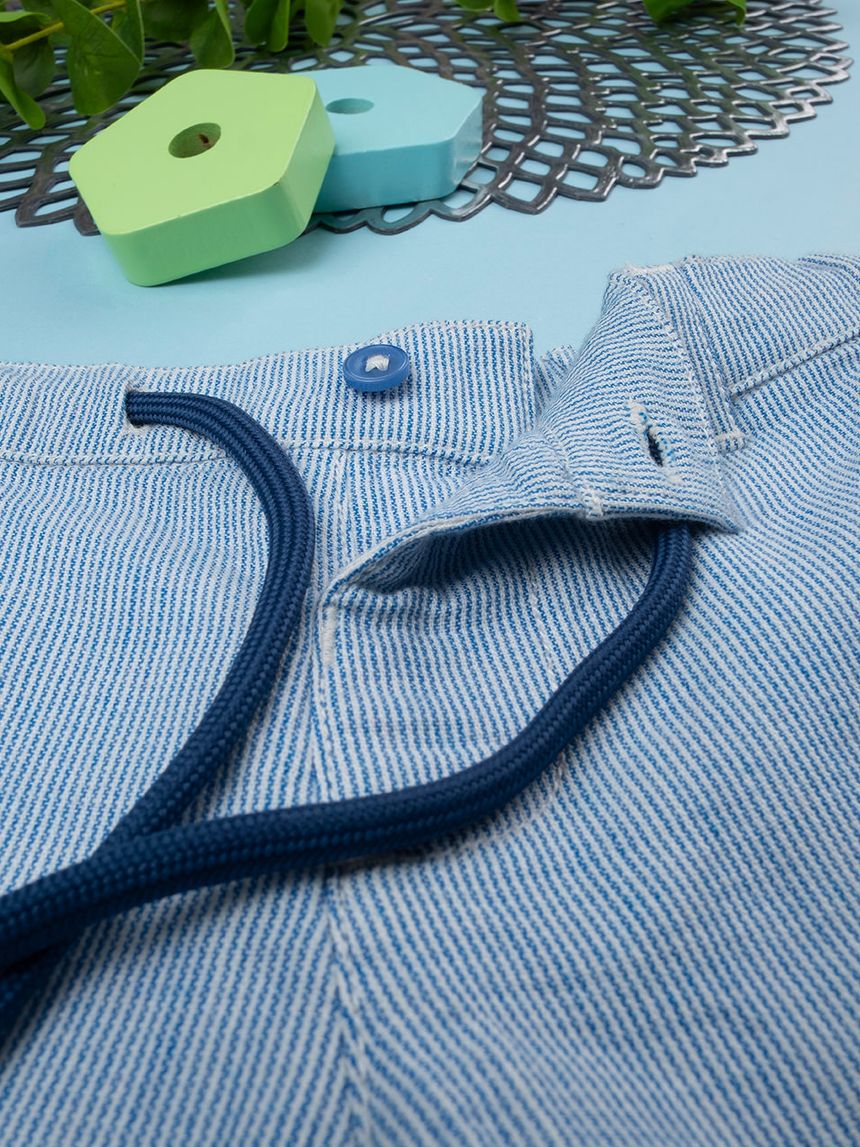 βρεφική βερμούδα ριγέ γαλάζιο/λευκό για αγόρι - Prénatal