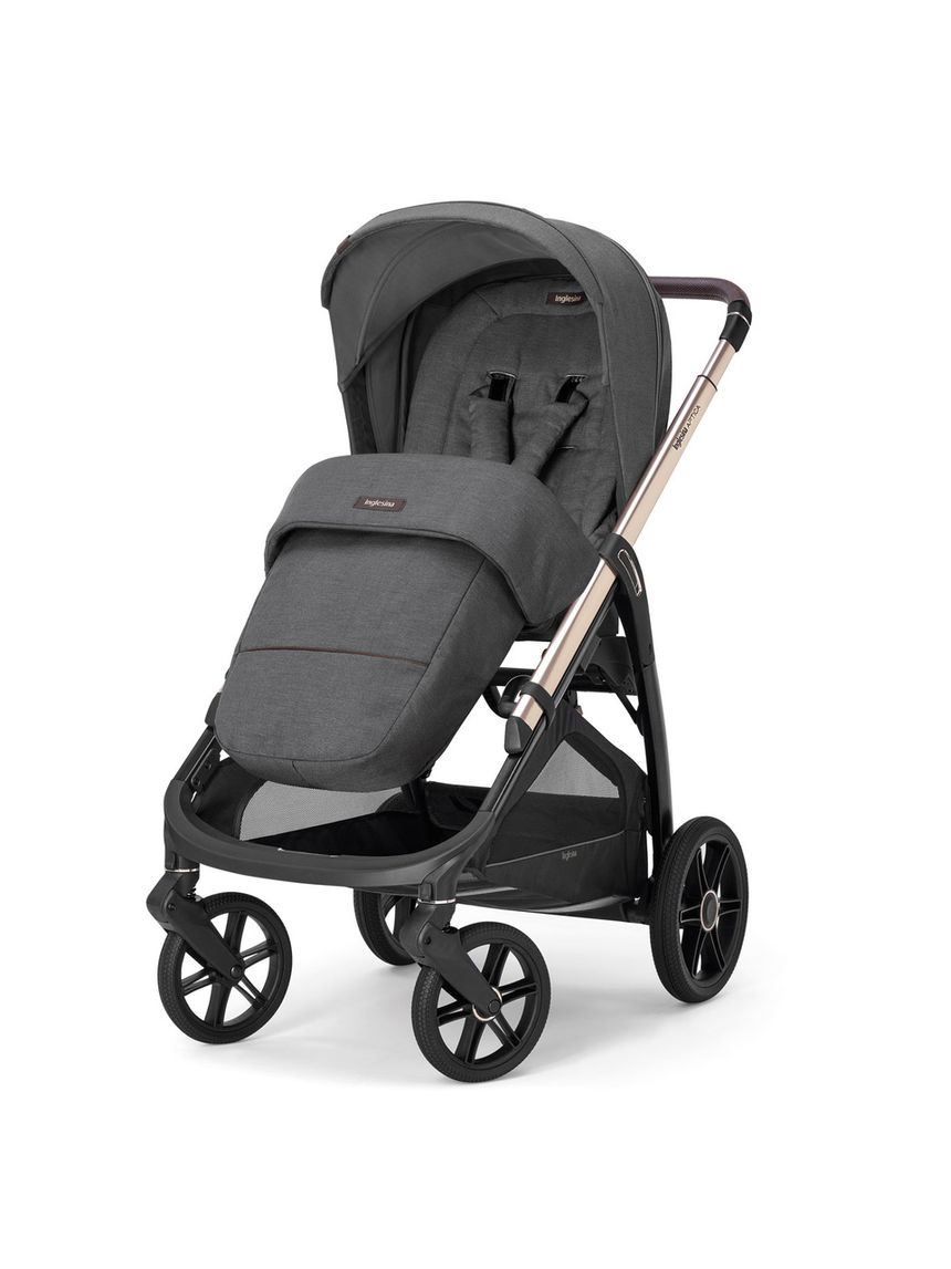 Inglesina aptica system quattro darwin infant recline σχέδιο velvet grey με σκελετό palladio black - Inglesina