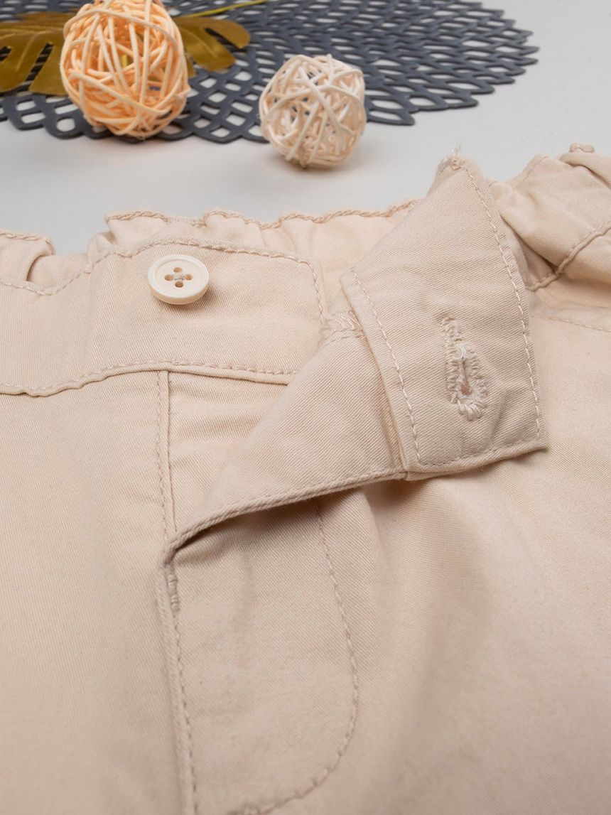 παιδικό παντελόνι twill μπεζ elegant για αγόρι - Prénatal
