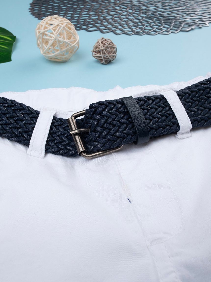 παιδική βερμούδα λευκή twill elegant για αγόρι - Prénatal