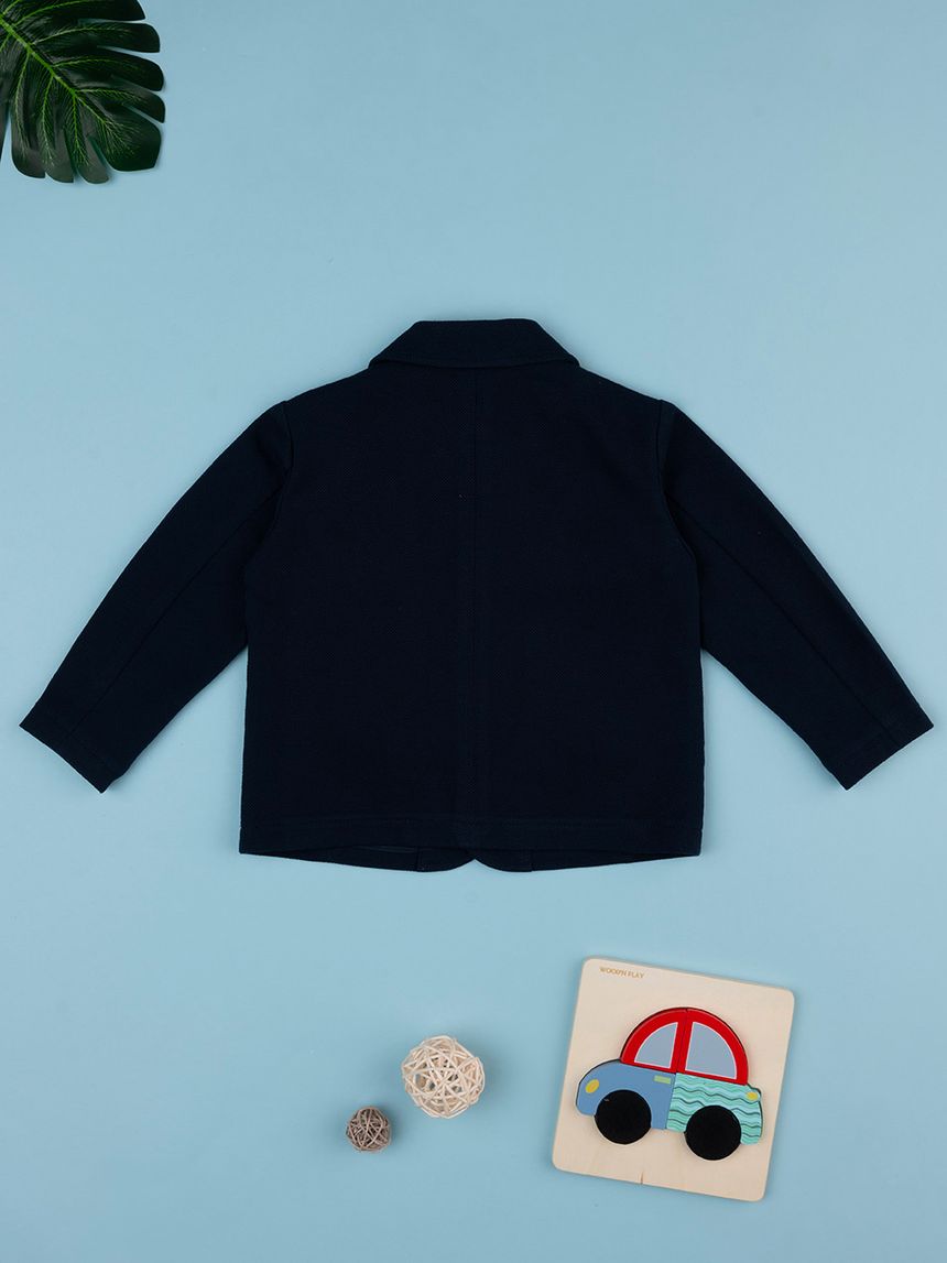 βρεφικό σακάκι πικέ μπλε mini car για αγόρι - Prénatal