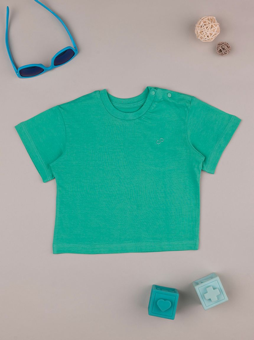 βρεφικό t-shirt basic βεραμάν "άπειρο" για αγόρι - Prénatal