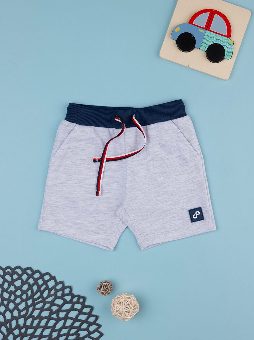 βρεφικό σορτσάκι γκρι "άπειρο" για αγόρι - Prénatal