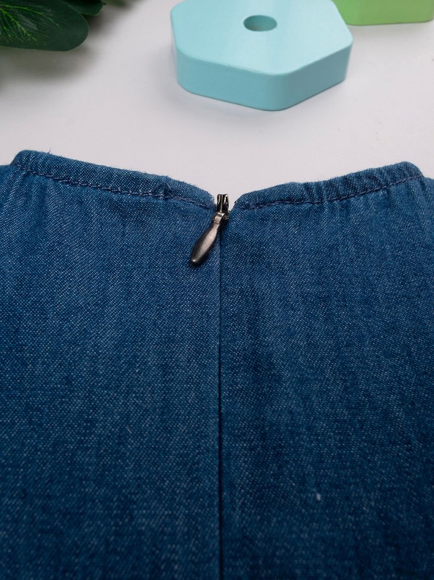 βρεφικό φορεματάκι denim chambray με δαντέλα για κορίτσι - Prénatal