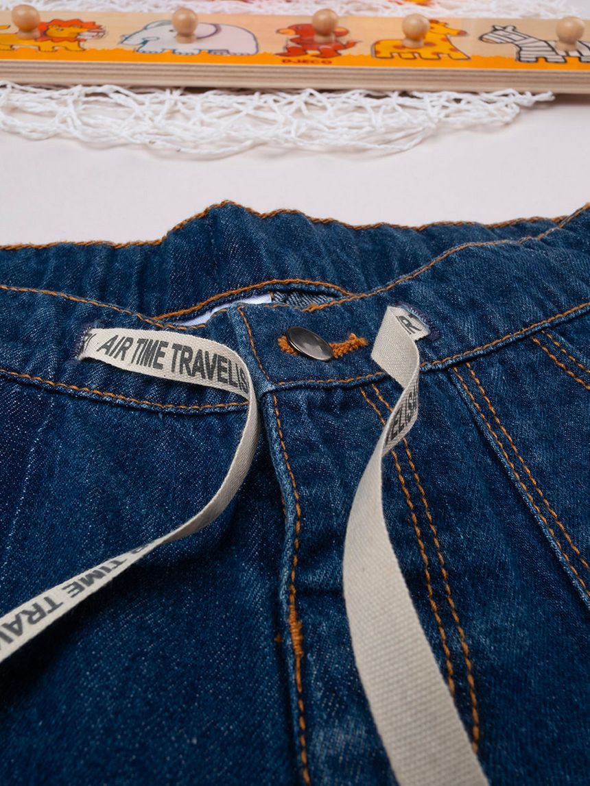 παιδική τζιν βερμούδα μπλε safari για αγόρι - Prénatal