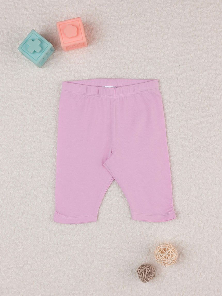 βρεφικό κολάν 3/4 ροζ με σούρα για κορίτσι - Prénatal