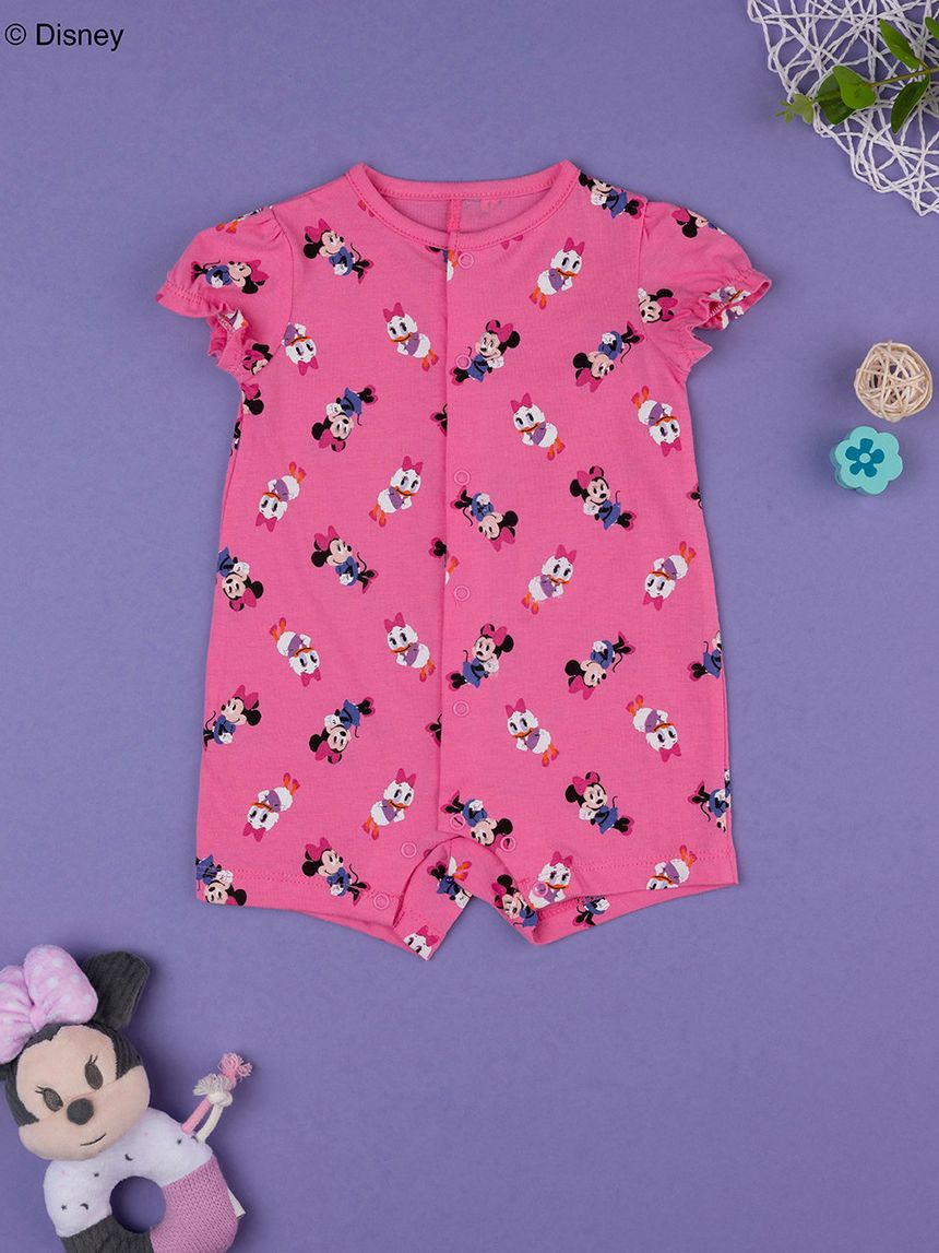 βρεφικό φορμάκι φούξια με minnie & daisy για κορίτσι - Prénatal