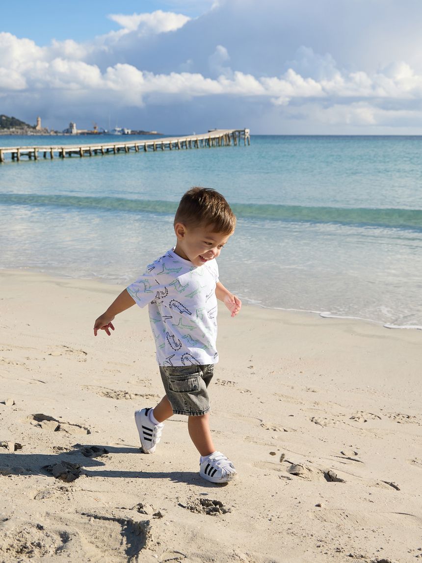 βρεφική τζιν βερμούδα γκρι για αγόρι - Prénatal