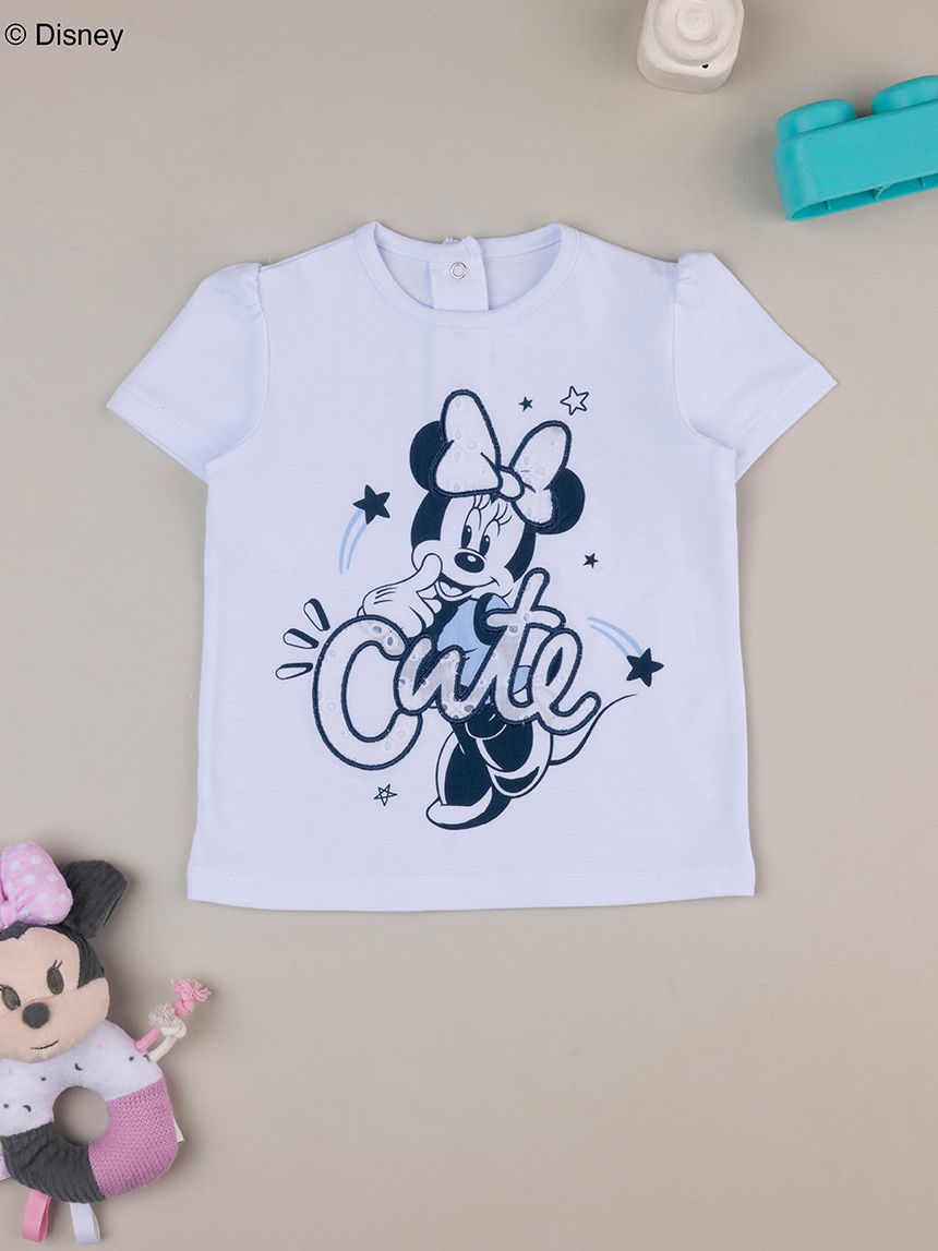 βρεφικό t-shirt λευκό minnie για κορίτσι - Prénatal