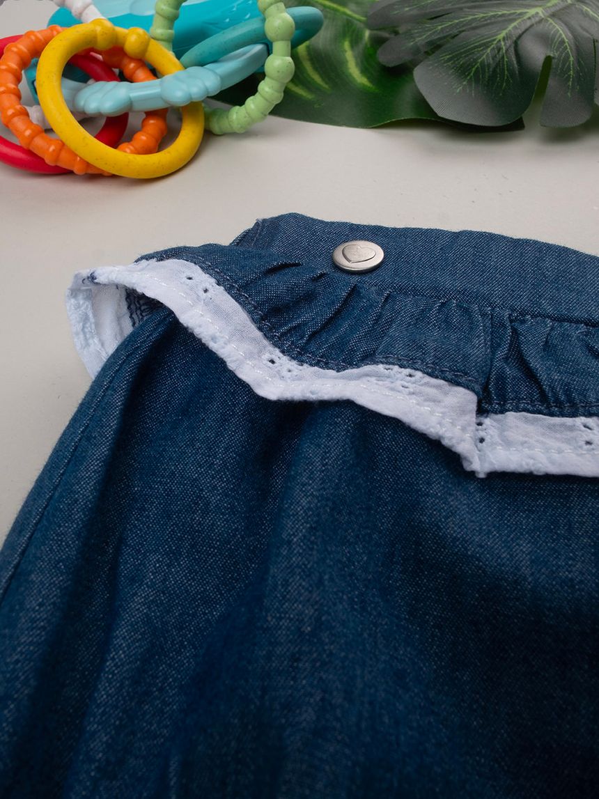 βρεφικό σετ t-shirt και σορτσάκι denim για κορίτσι - Prénatal