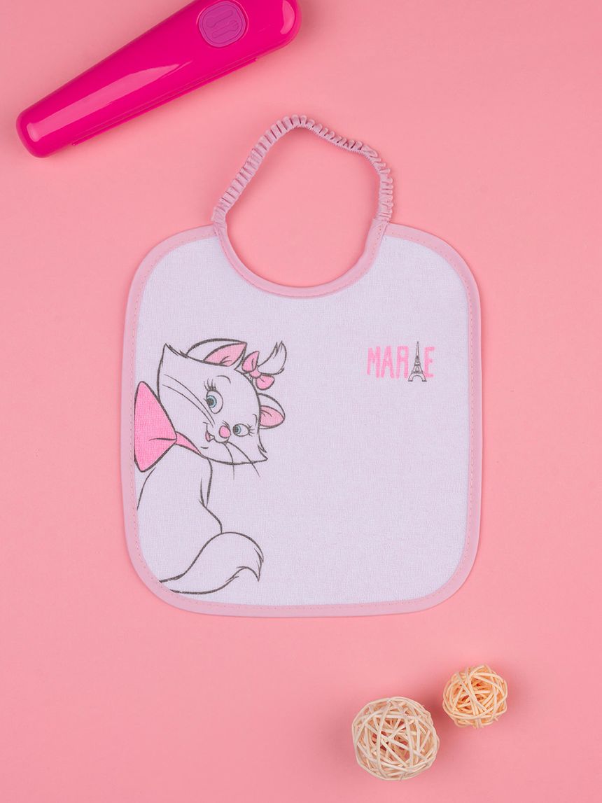 βρεφική σαλιάρα λευκή πετσετέ marie για κορίτσι - Prénatal