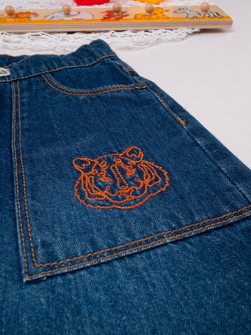 παιδική τζιν βερμούδα μπλε safari για αγόρι - Prénatal