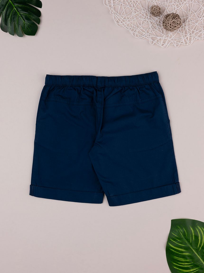 παιδικό σορτσάκι μπλε ποπλίνα για αγόρι - Prénatal