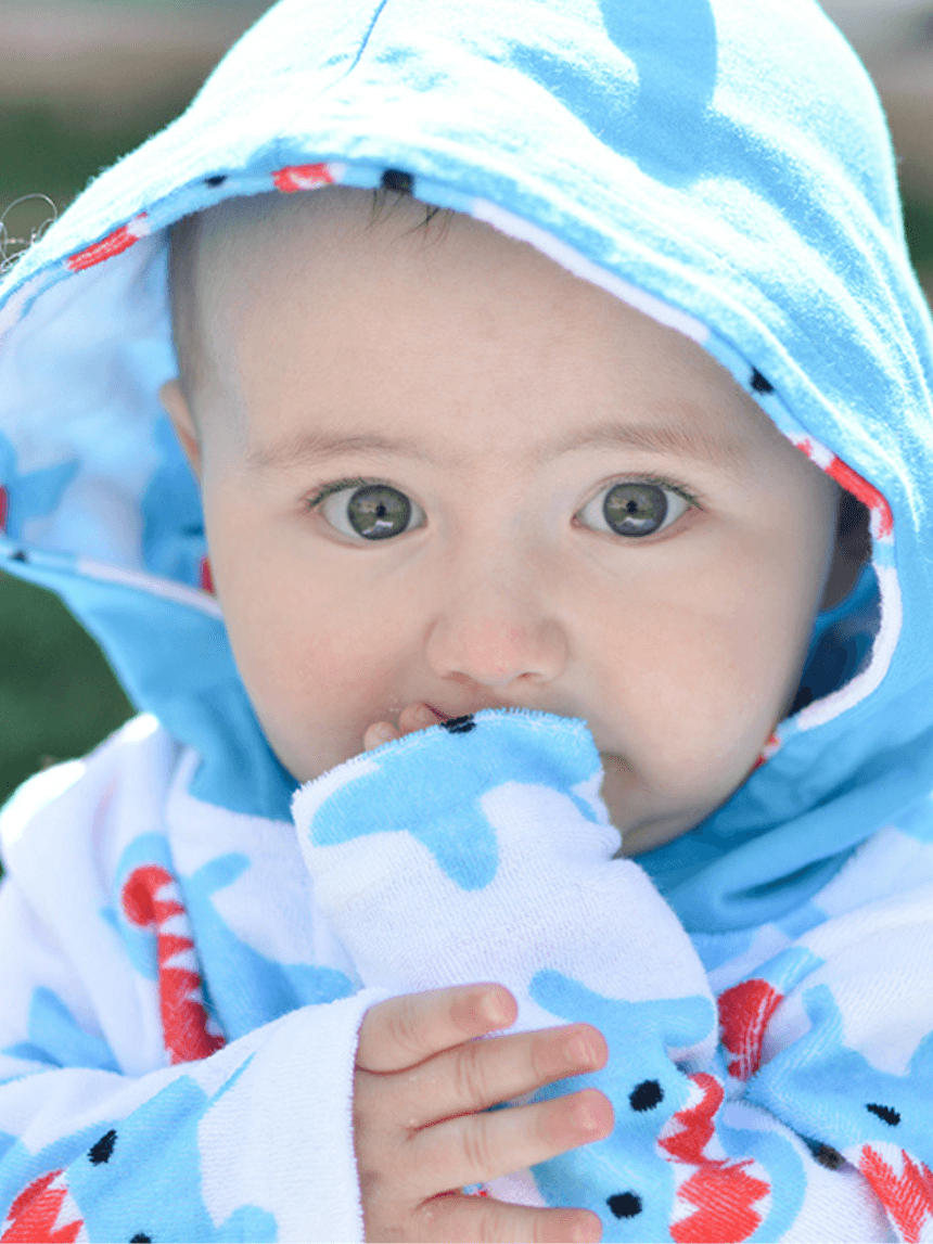 Zoocchini πόντσο θαλάσσης upf50+ sherman the shark για αγόρι - Zoocchini