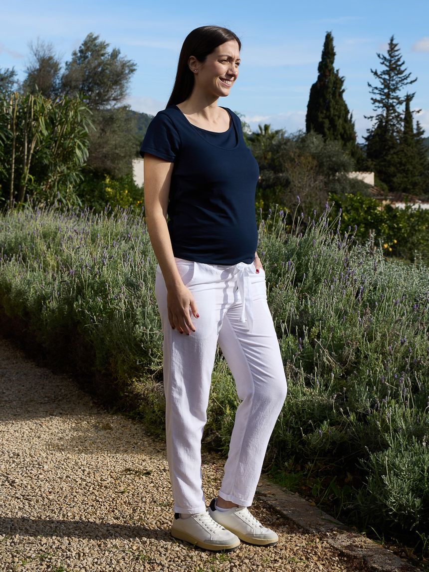 γυναικείο t-shirt εγκυμοσύνης/θηλασμού μπλε - Prénatal