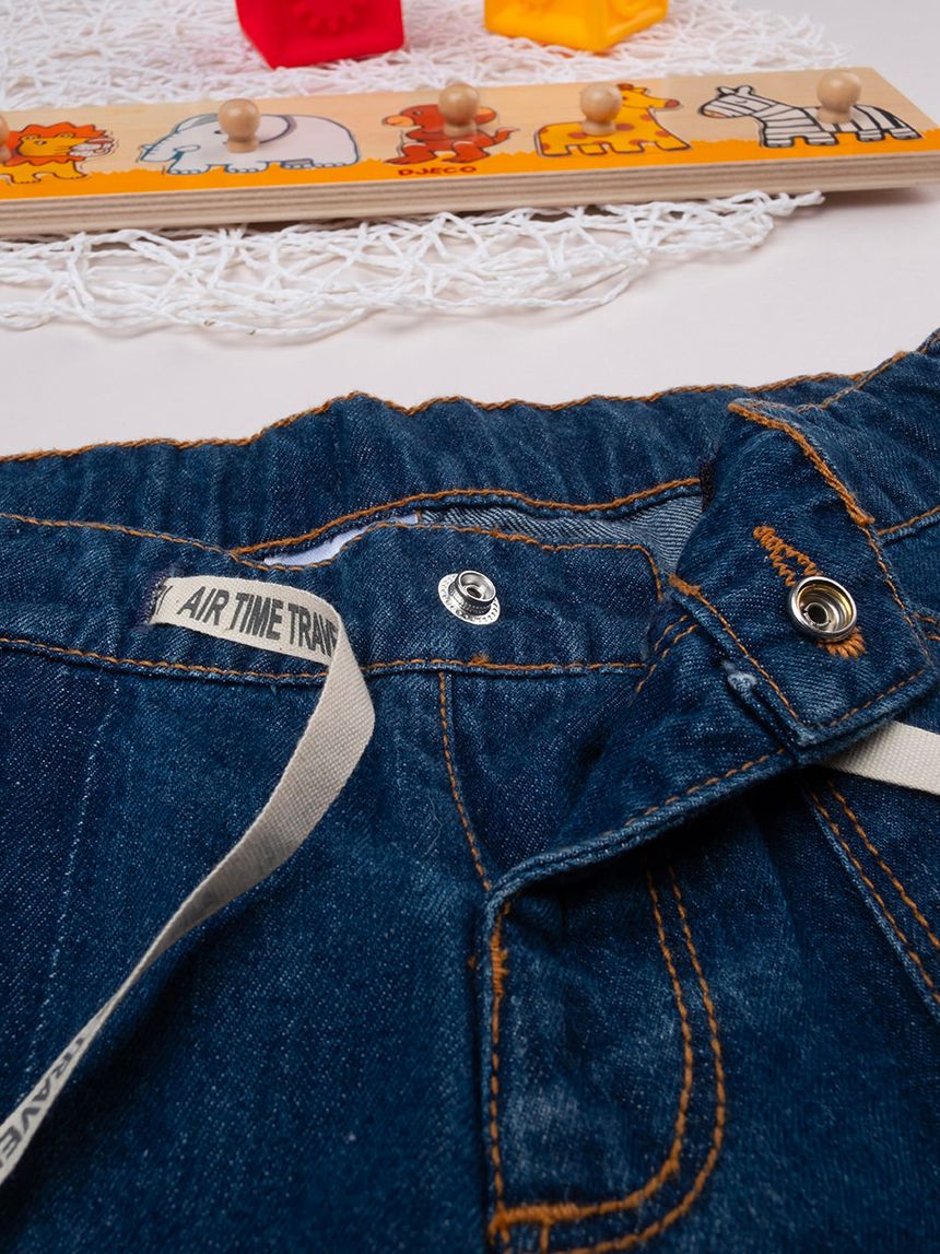 παιδική τζιν βερμούδα μπλε safari για αγόρι - Prénatal