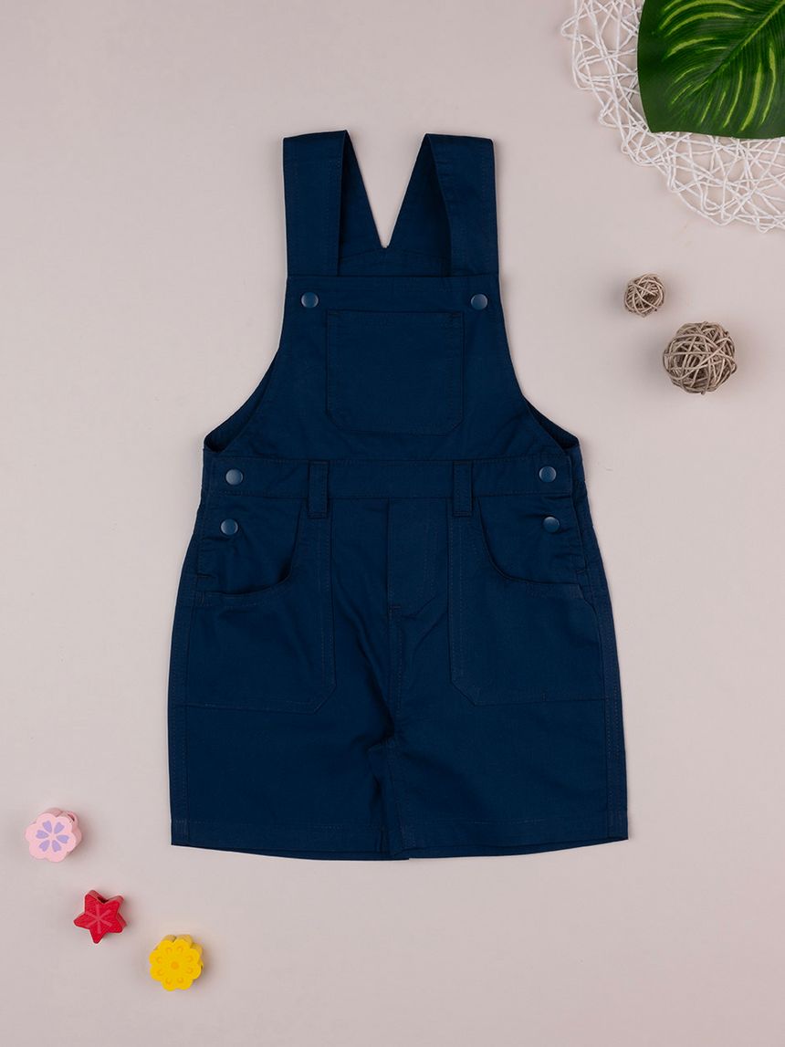 βρεφική σαλοπέτα ποπλίνα μπλε για αγόρι - Prénatal