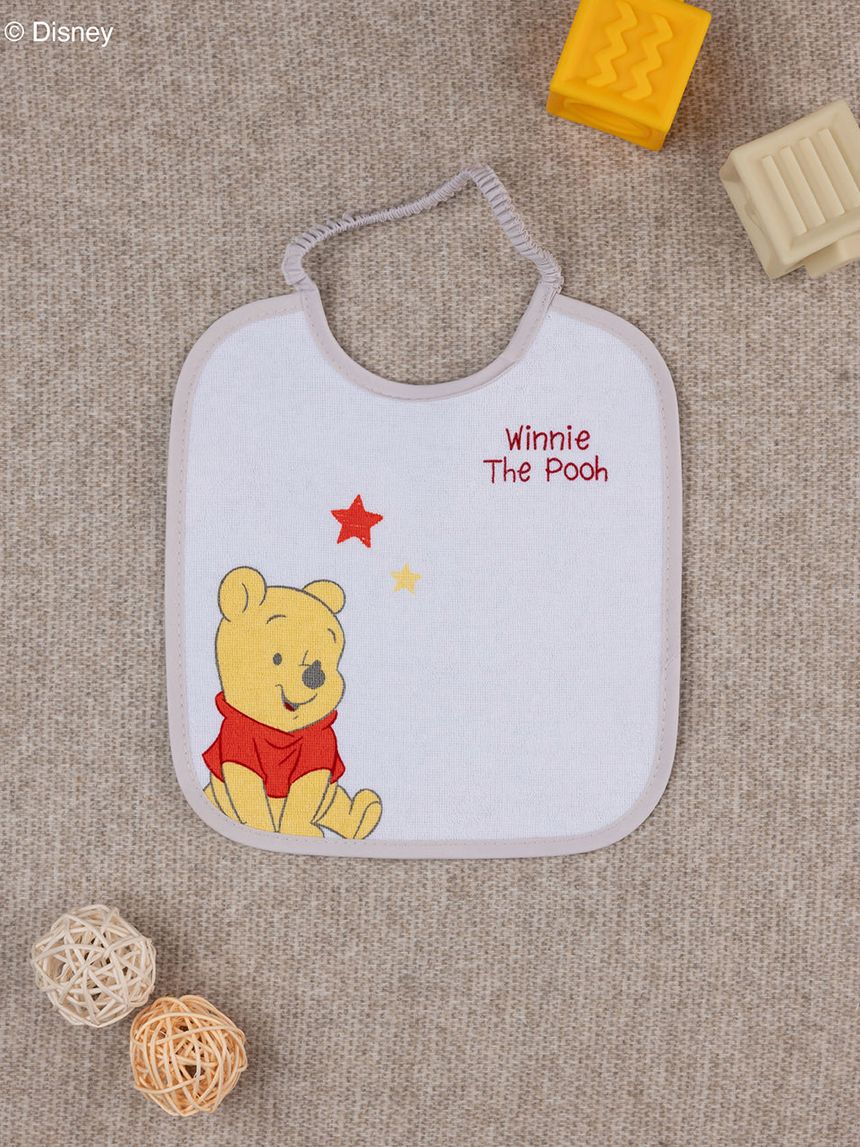 βρεφική σαλιάρα λευκή πετσετέ winnie για αγόρι - Prénatal