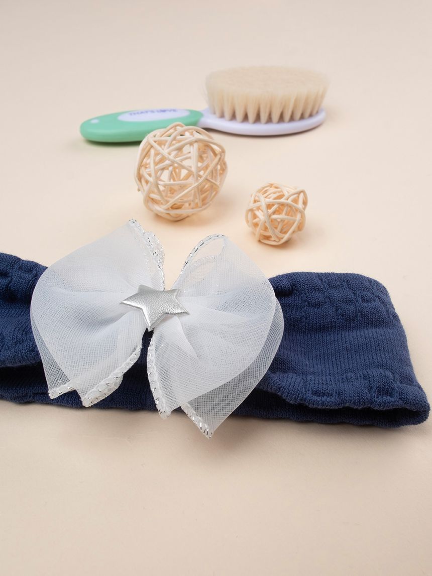 βρεφική κορδέλα μαλλιών μπλε με αστεράκι για κορίτσι - Prénatal