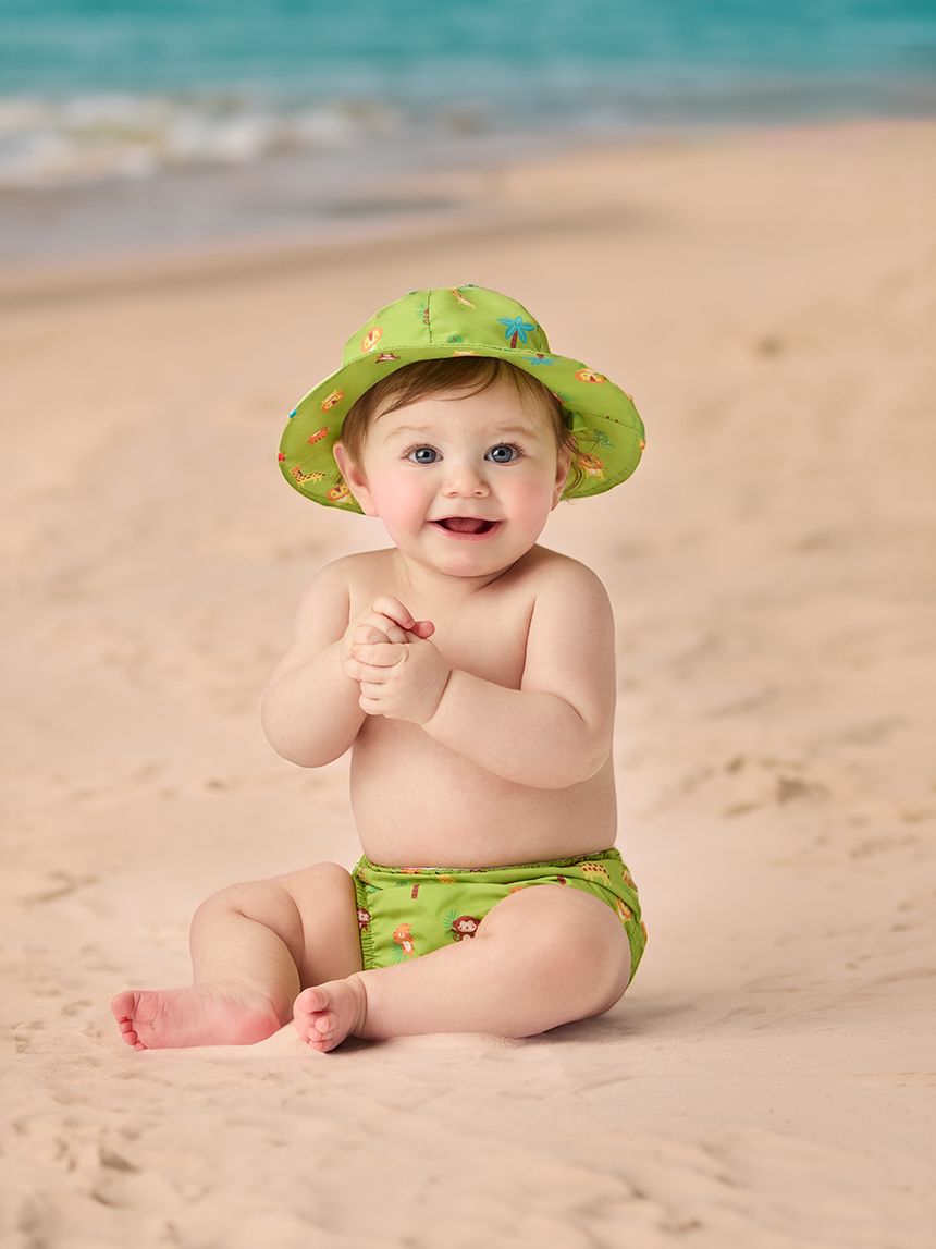 βρεφικό μαγιό πάνα πράσινο jungle για αγόρι - Prénatal