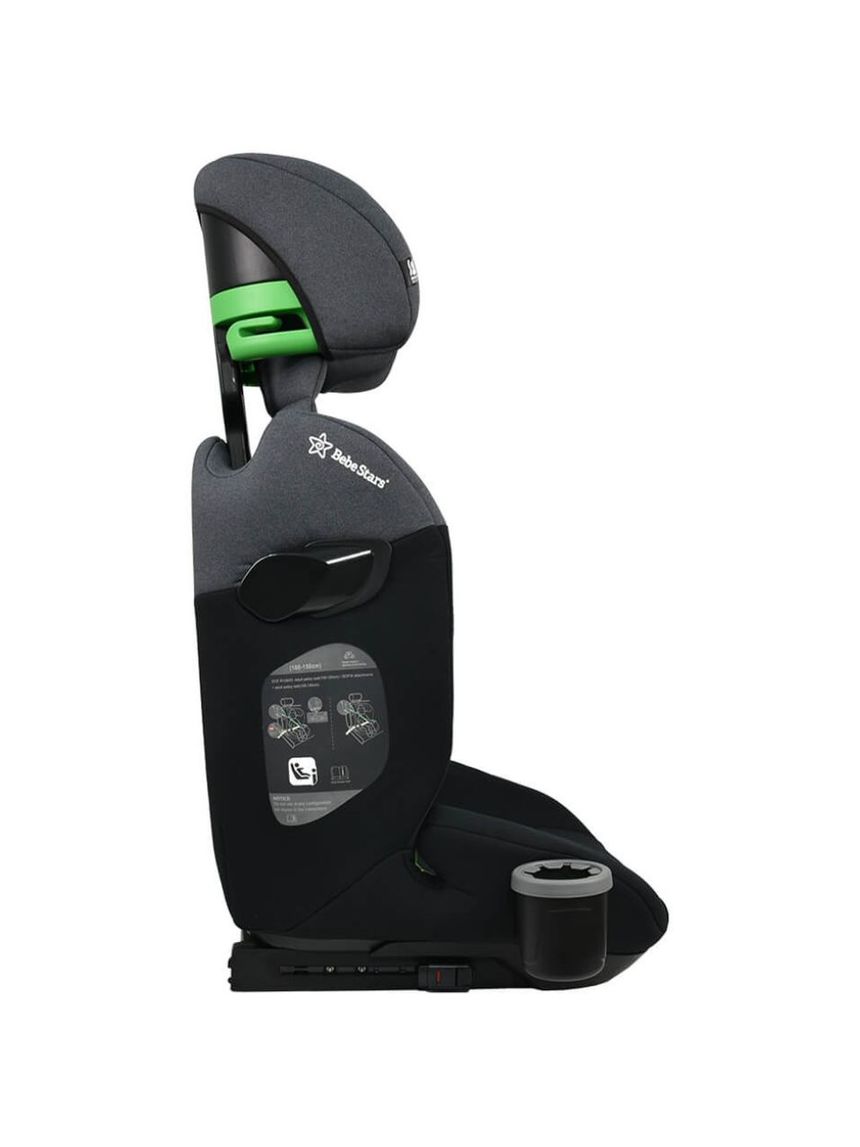 Bebe stars κάθισμα αυτοκινήτου spirit isofix i-size (100-150cm) steel grey 945-186 - Bebe Stars