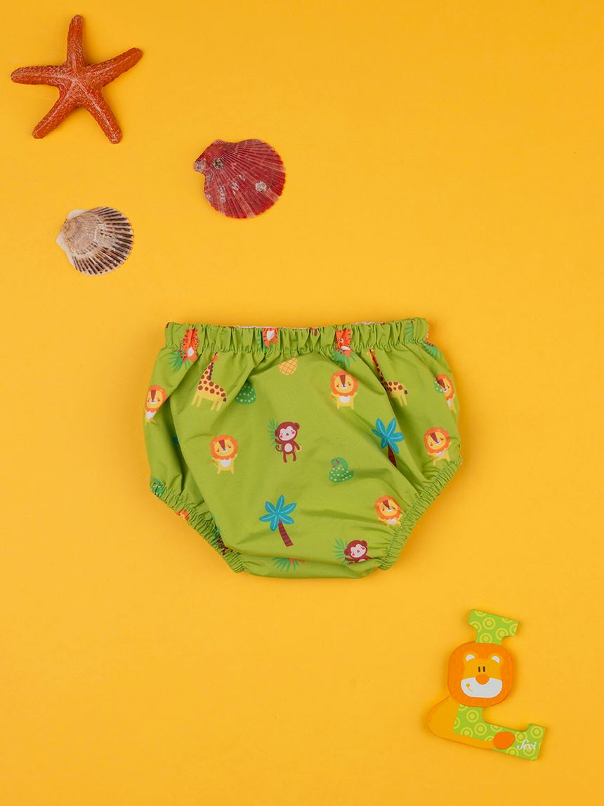 βρεφικό μαγιό πάνα πράσινο jungle για αγόρι - Prénatal