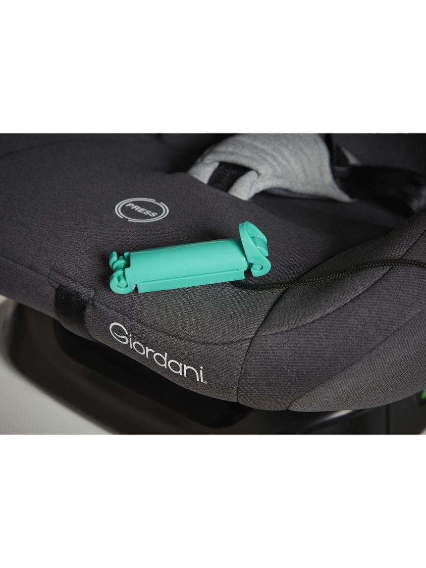 Giordani κάθισμα αυτοκινήτου orpheus με ζώνες (40-105cm) γκρι ανοιχτό - Giordani