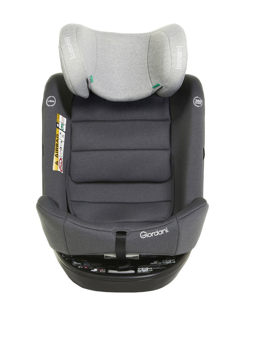 Giordani κάθισμα αυτοκινήτου titano i-size (40-150cm) 360° isofix γκρι ανοιχτό - Giordani