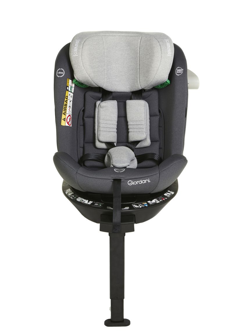 Giordani κάθισμα αυτοκινήτου crono i-size (40-150cm) 360° isofix γκρι ανοιχτό - Giordani