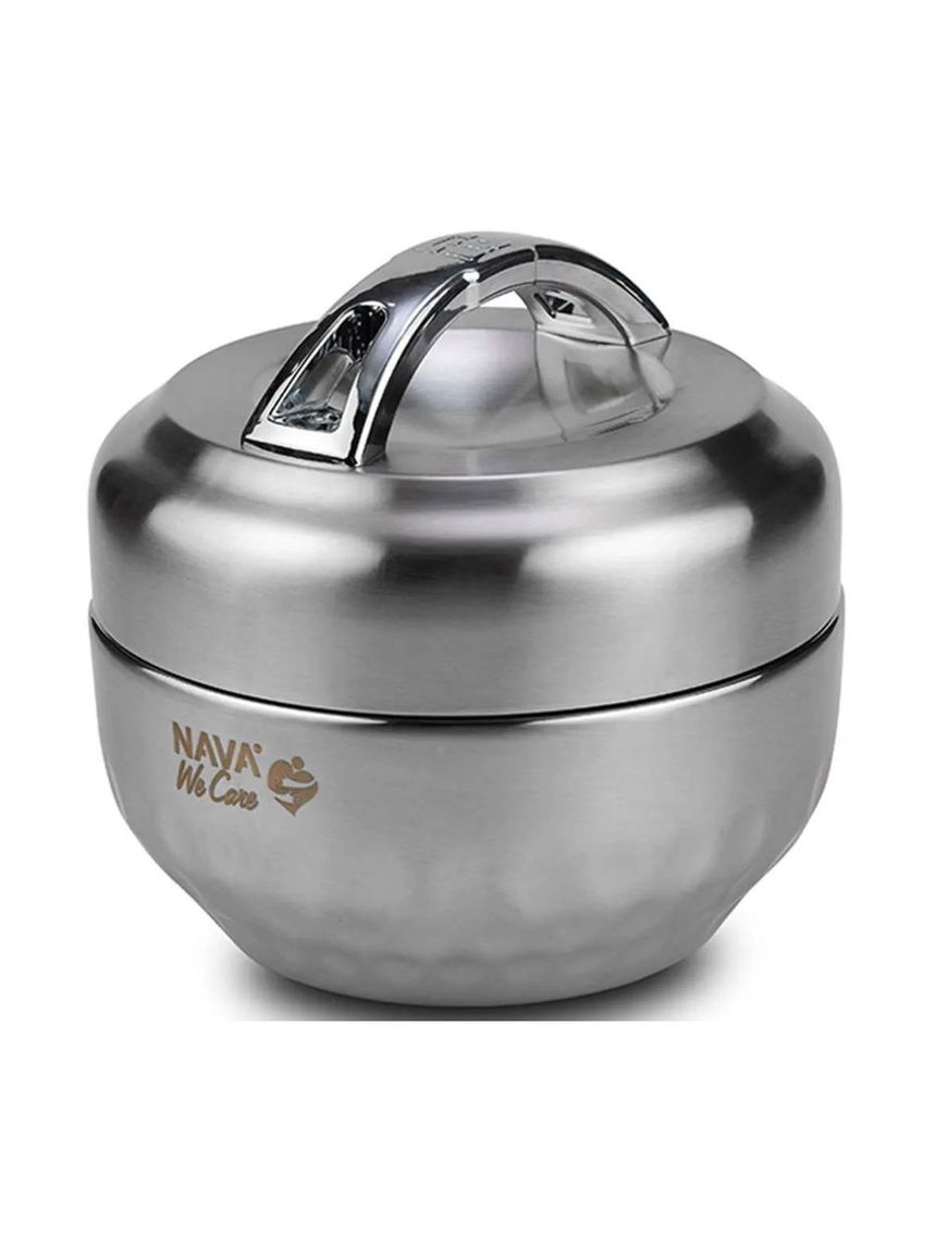 Nava δοχείο φαγητού ανοξείδωτο ss304 στρογγυλό "we care" 1000ml - Nava