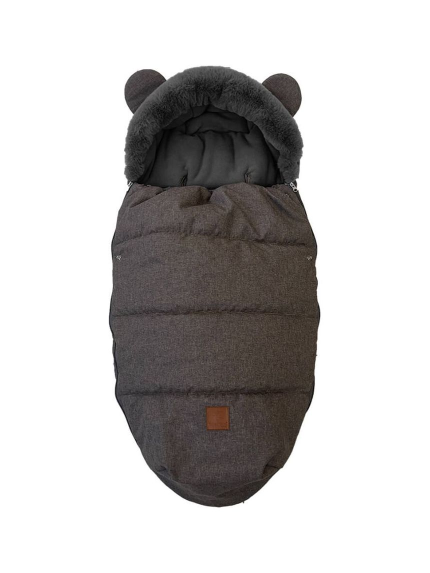 Bebestars  - ποδόσακος luxury velour brown, 507-182 - Bebe Stars