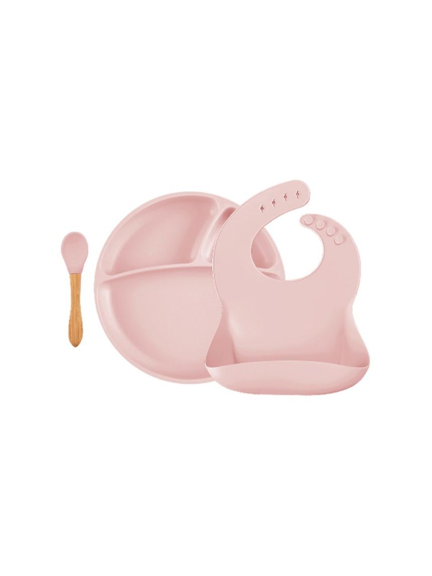 Minikoioi blw ii σετ φαγητού 3τμχ από σιλικόνη 6m+ pink 0907-101070020 - MinikOiOi