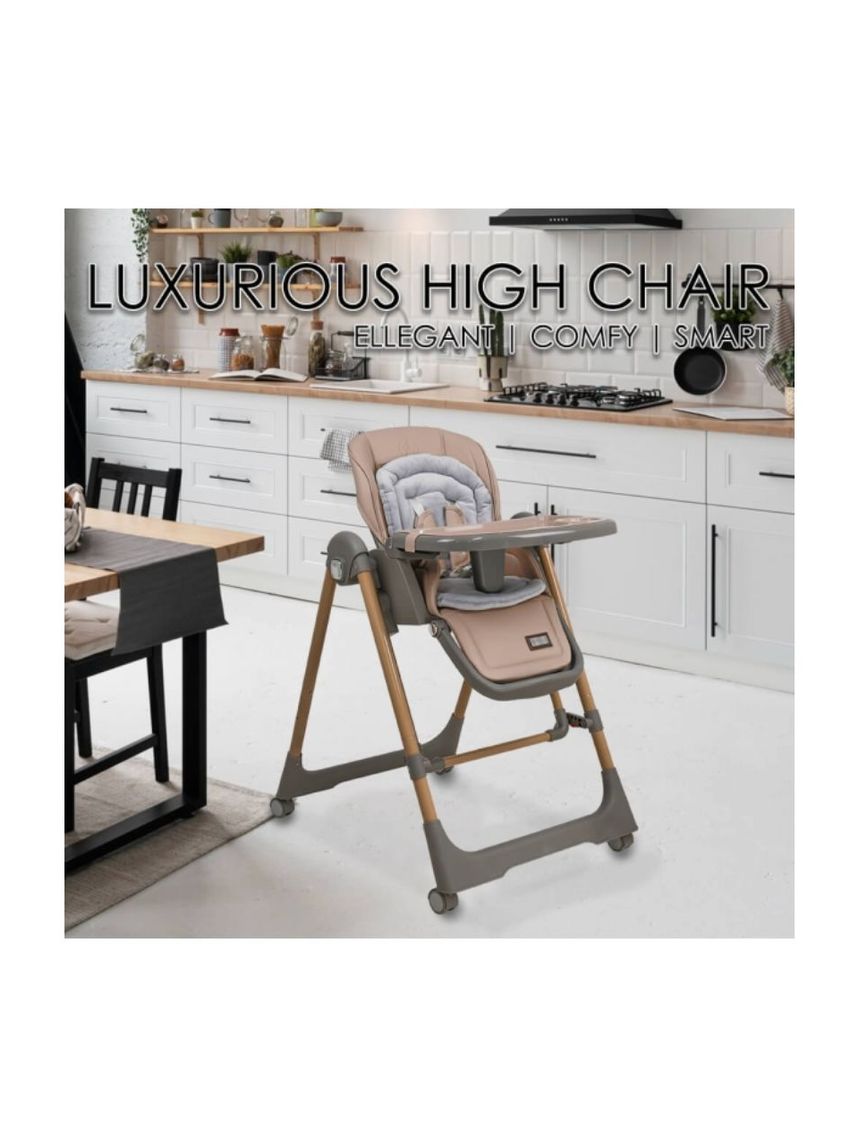 Bebe stars καρέκλα φαγητού-κούνια nuovo 2σε1 mocha 6m+, 867-182 - Bebe Stars