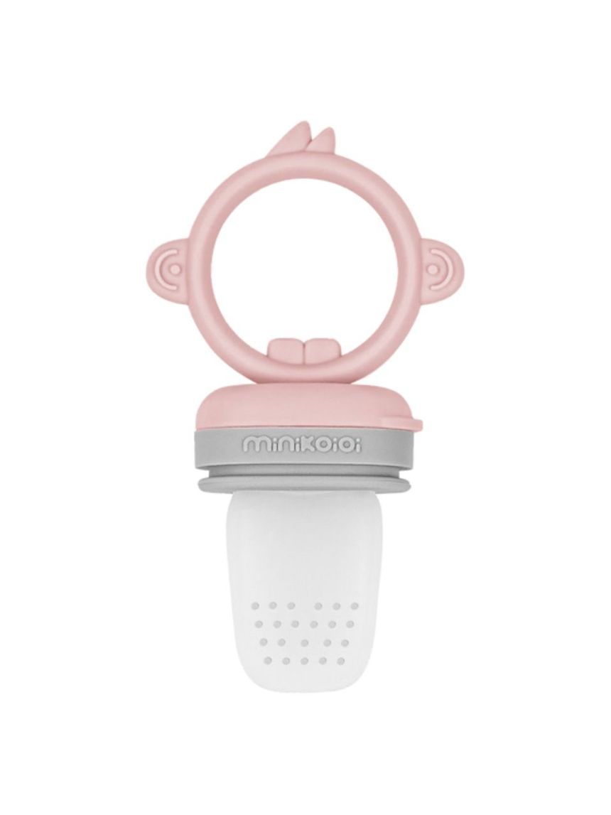 Minikoioi feeder + μασητικό σιλικόνης 6m+ pink/grey 0424-101130005 - MinikOiOi