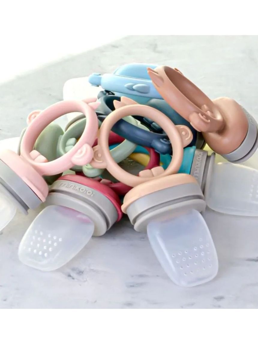 Minikoioi feeder + μασητικό σιλικόνης bubble beige/powder grey 0424-101130008 - MinikOiOi