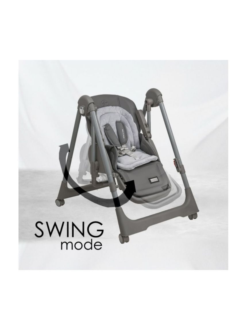 Bebe stars καρέκλα φαγητού-κούνια nuovo 2σε1 grey 6m+ 867-186 - Bebe Stars