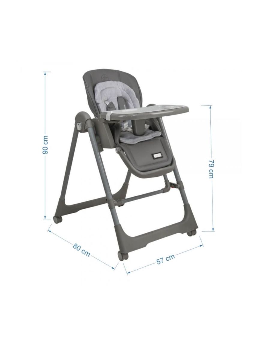 Bebe stars καρέκλα φαγητού-κούνια nuovo 2σε1 grey 6m+ 867-186 - Bebe Stars