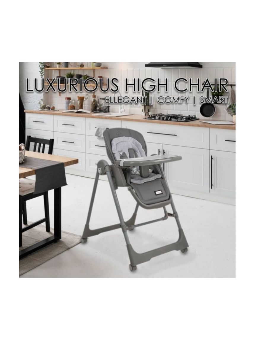 Bebe stars καρέκλα φαγητού-κούνια nuovo 2σε1 grey 6m+ 867-186 - Bebe Stars