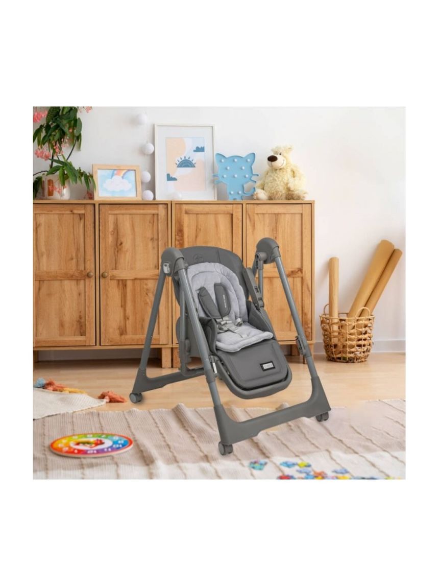 Bebe stars καρέκλα φαγητού-κούνια nuovo 2σε1 grey 6m+ 867-186 - Bebe Stars