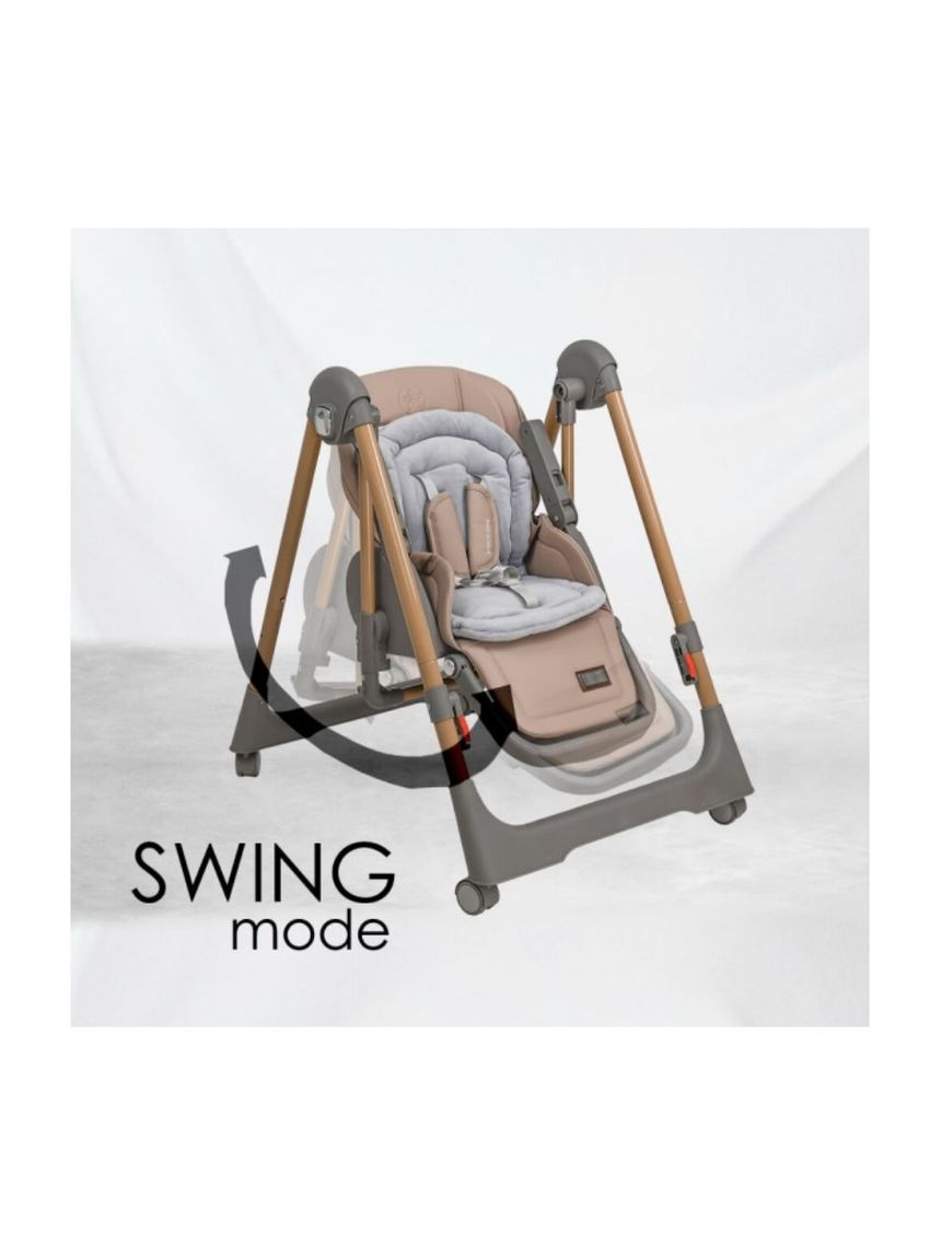 Bebe stars καρέκλα φαγητού-κούνια nuovo 2σε1 mocha 6m+, 867-182 - Bebe Stars