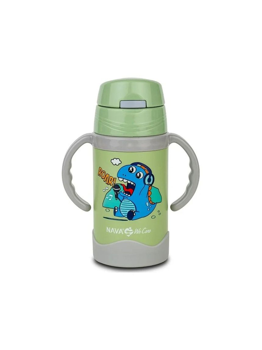 Nava θερμός μπουκάλι ανοξείδωτο "we care" πράσινο 300ml - Nava