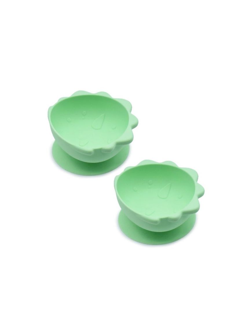 Melii μπολ σιλικόνης με βεντούζα dino 2τμχ - MELII